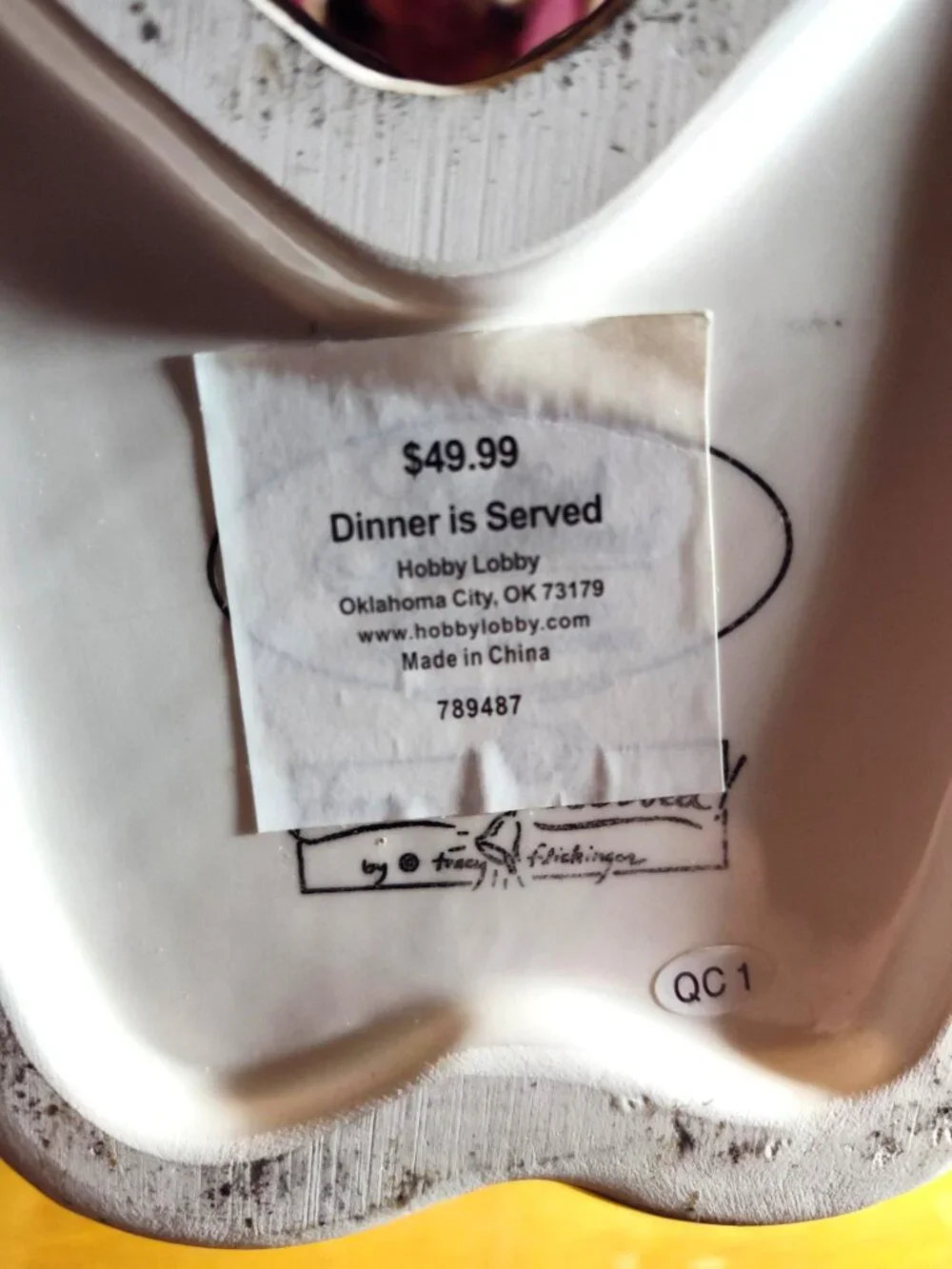 Retired “Dinner Is Served” Utensil Holder by Tracy Flickinger SHIPS FREE